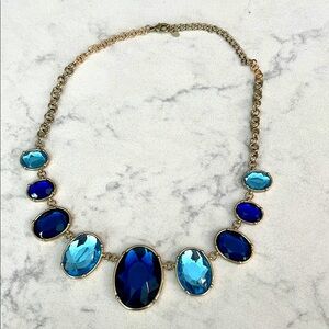 Blue crystal statement Necklace